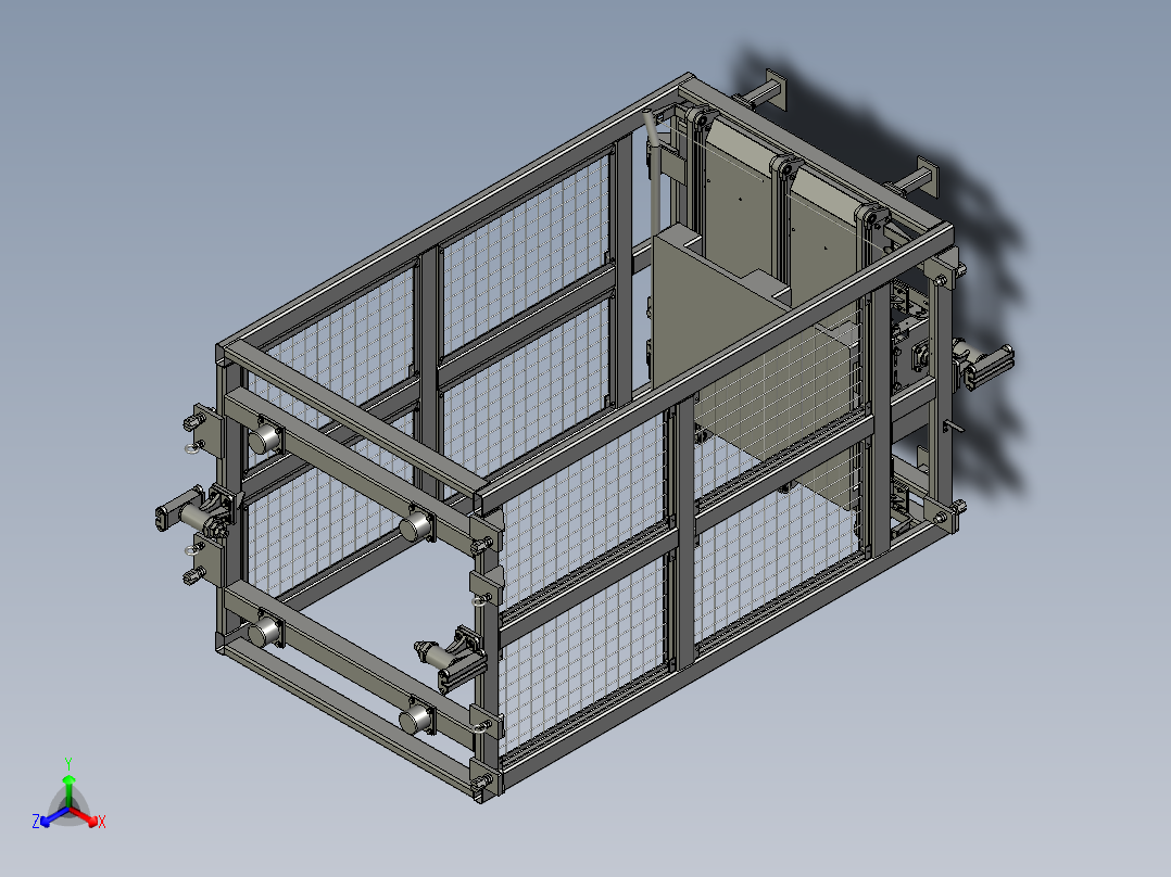 吊笼装配体正等轴测图