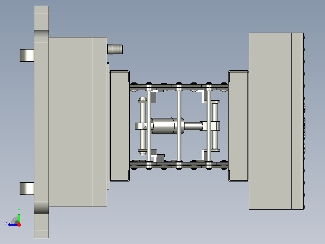 驱动模组及其伸缩举升AGV右视图
