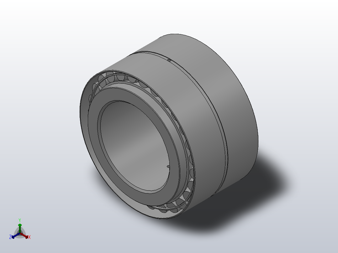 轧机用双列圆锥滚子轴承（350000型）_20系列 352009正等轴测图