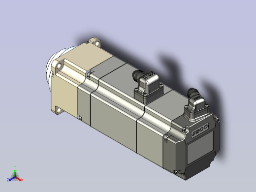 JSCC精研伺服减速电机 80mhf2正等轴测缩略图