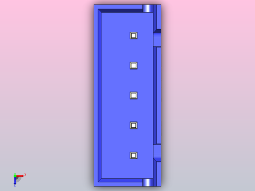 连接器蓝色JST XH 5针2.54 mm俯视缩略图