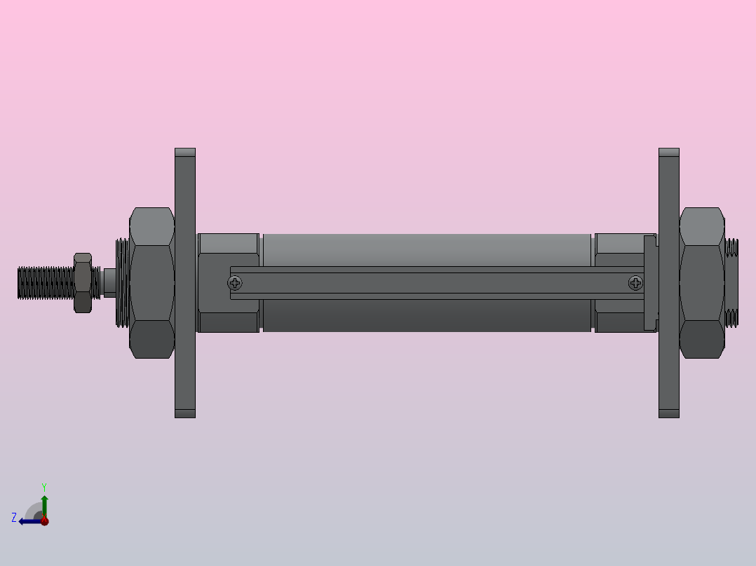 欧洲标准气缸HC85系列[HCD85N20-50-A]右视图