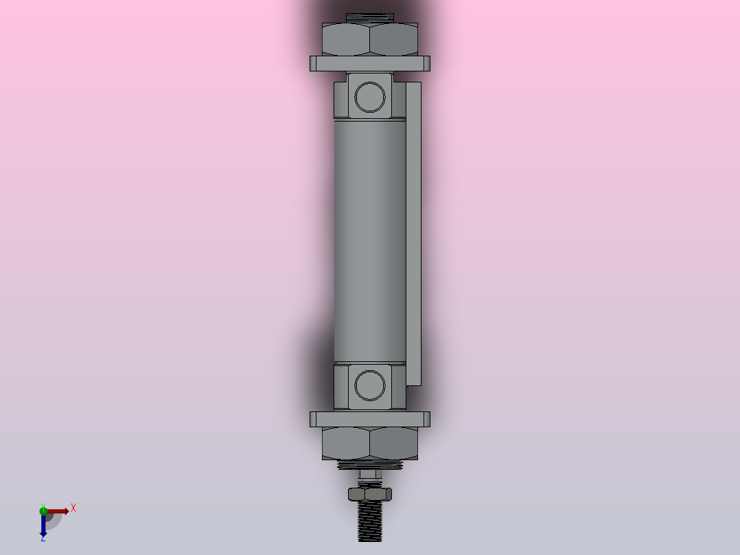 欧洲标准气缸HC85系列[HCD85N20-50-A]俯视图