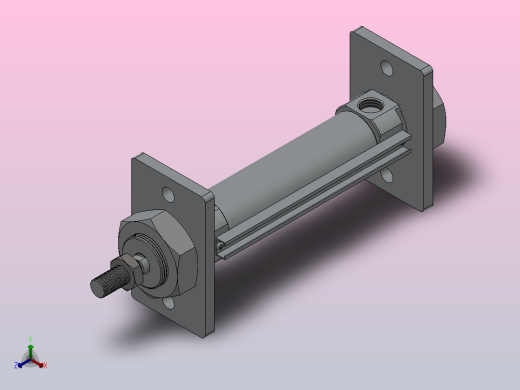 欧洲标准气缸HC85系列[HCD85N20-50-A]正等轴测缩略图