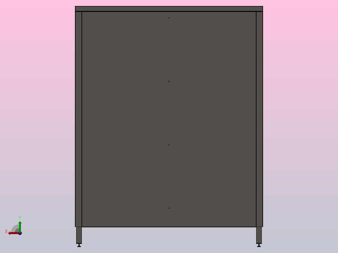 带推拉门的衣柜后视图