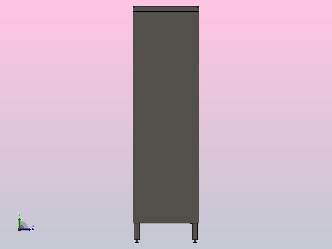 带推拉门的衣柜左视图