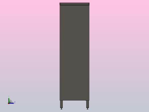 带推拉门的衣柜左视缩略图