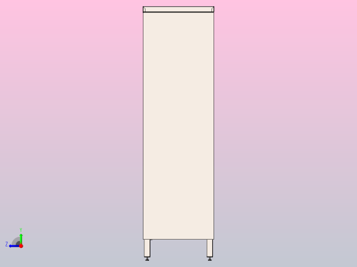 带推拉门的衣柜右视缩略图