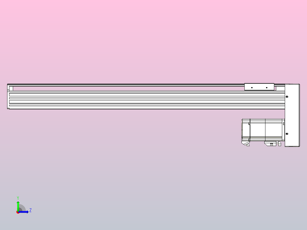 日规模组半封闭丝杆TPA-HNR-85S-1610C-L600-MP-Y-P20-N3左视图