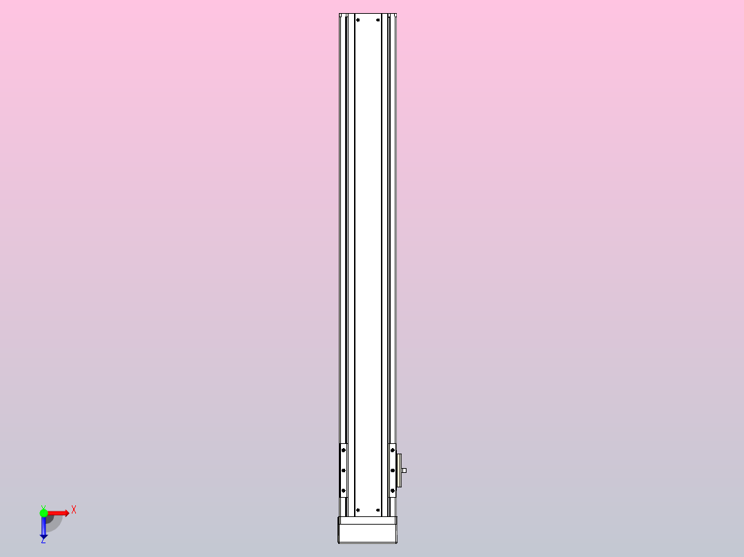 日规模组半封闭丝杆TPA-HNR-85S-1610C-L600-MP-Y-P20-N3俯视图