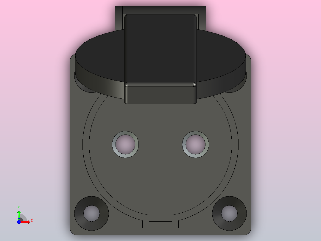 230v插头，带约东帽前视图