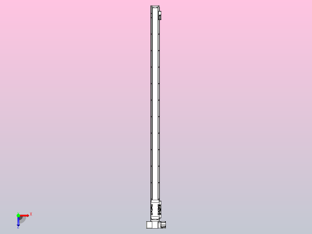 机器人皮带驱动直线轴TPA-GCB-50-P42-L1150-LP-M10-N3俯视图