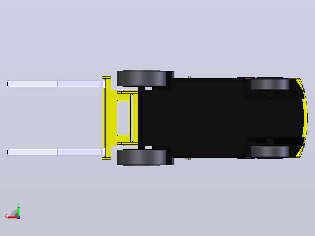 叉车3D后视图