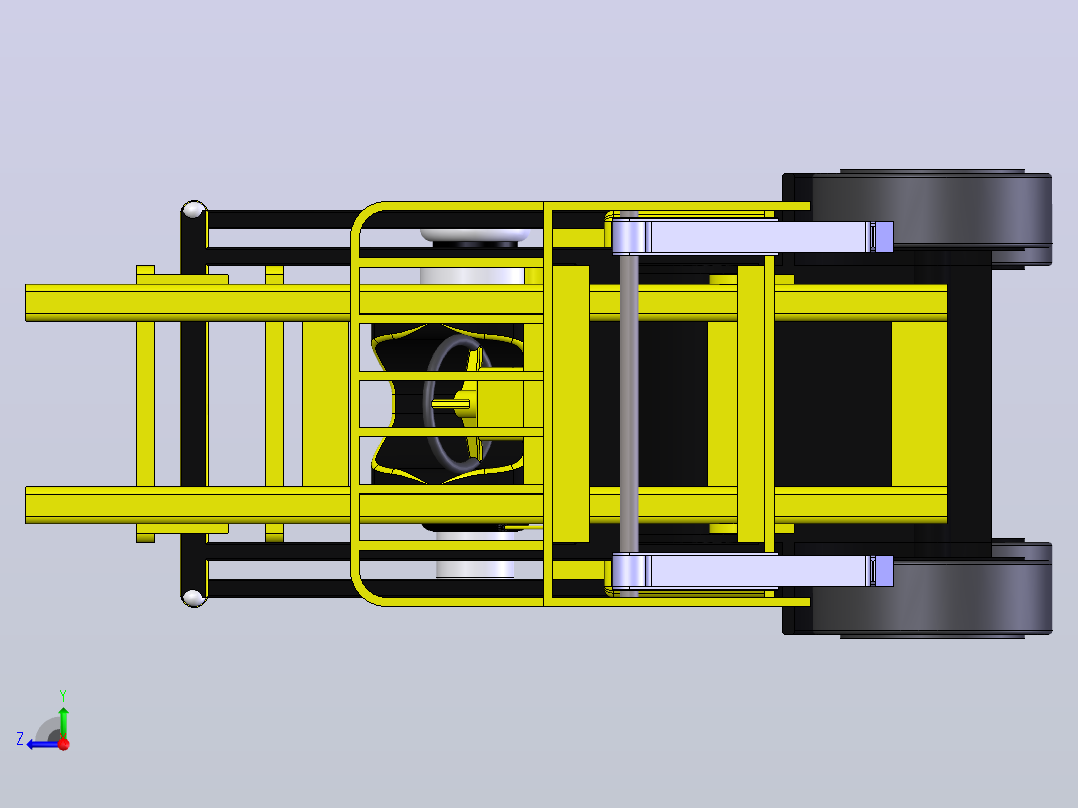 叉车3D右视图
