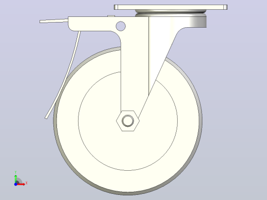 中载型(120~150kg)钢双刹型脚轮[CAHL125-U]前视缩略图