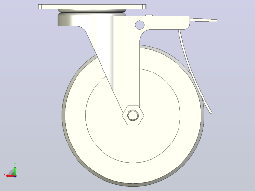 中载型(120~150kg)钢双刹型脚轮[CAHL125-U]后视缩略图