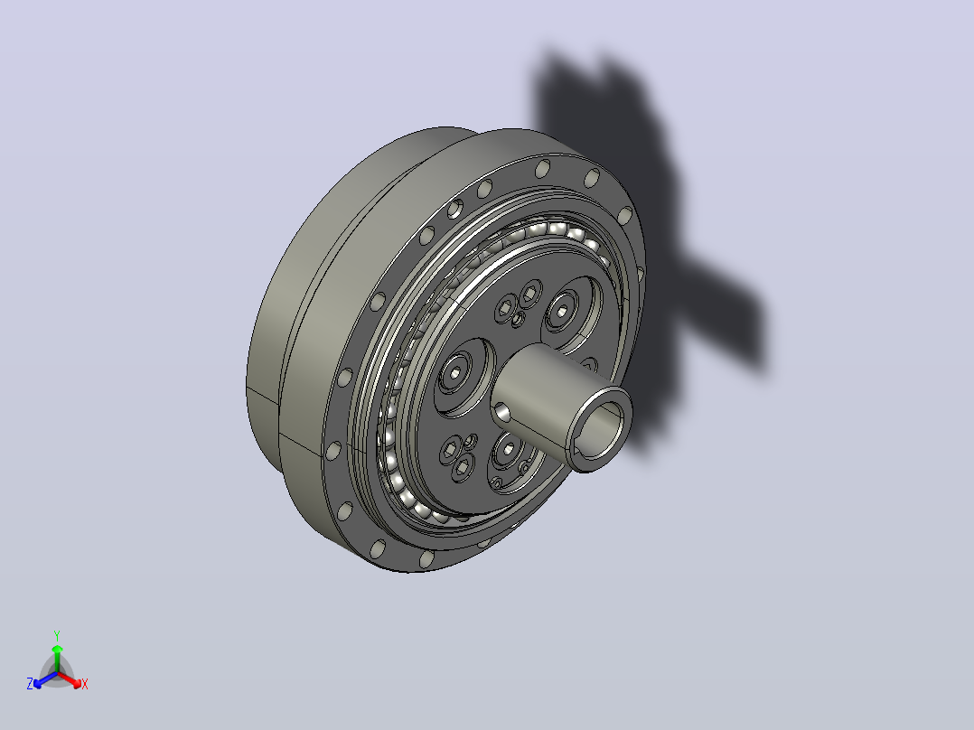RV减速器常规产品外形图ZD-35BX- -RVE-B-B-19X30Key6L100-3001主视图