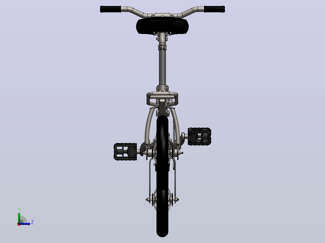 小自行车3D模型左视图