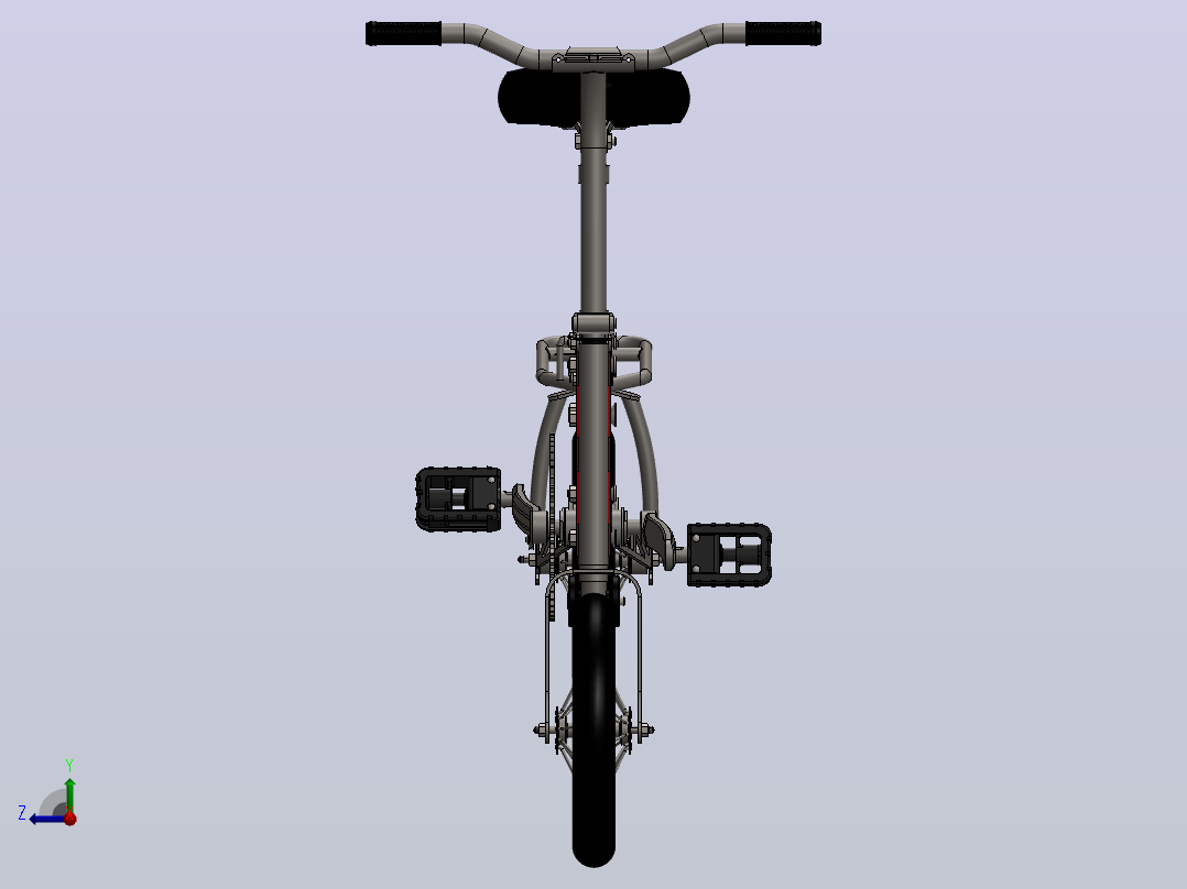 小自行车3D模型右视图