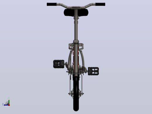 小自行车3D模型右视缩略图