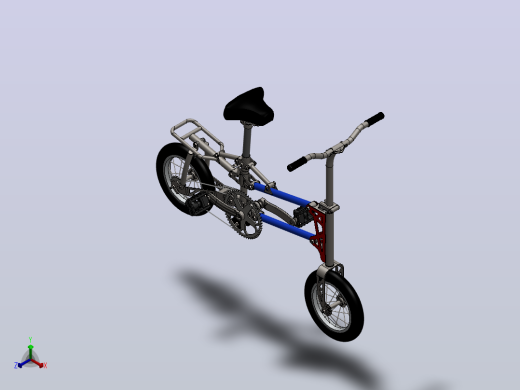 小自行车3D模型正等轴测缩略图