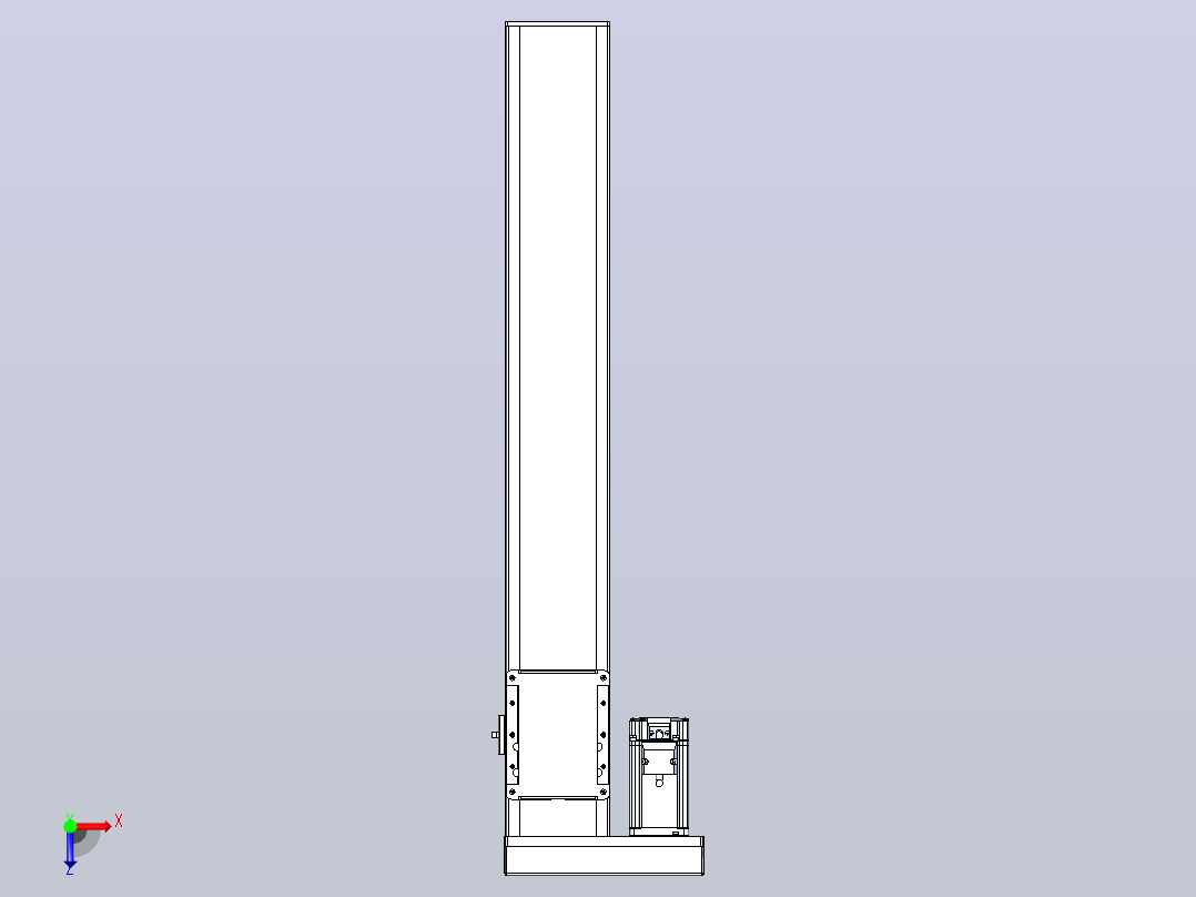滚珠丝杠直线轴带导轨全封闭TPA-HCR-105D-1610C-L600-MR-C-P40-N3俯视图