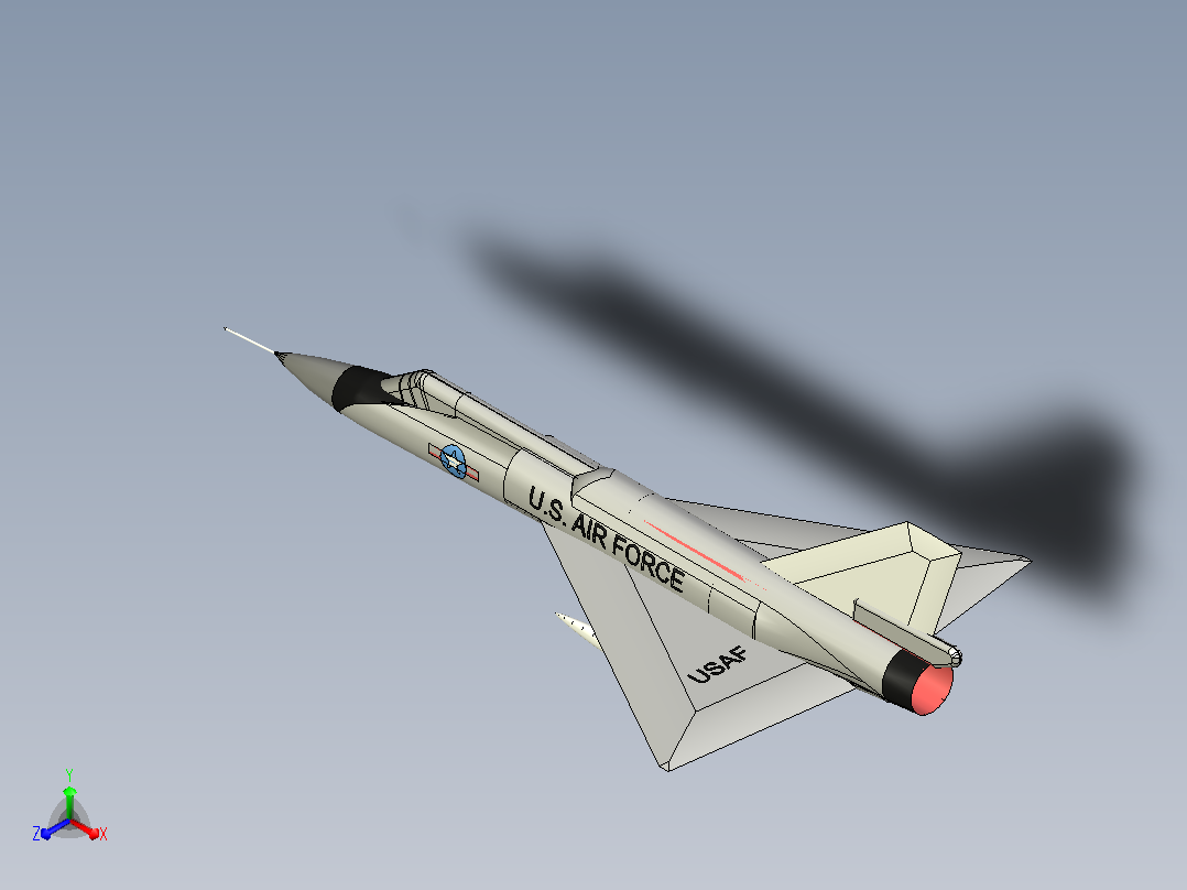 F-106拦截飞机正等轴测图