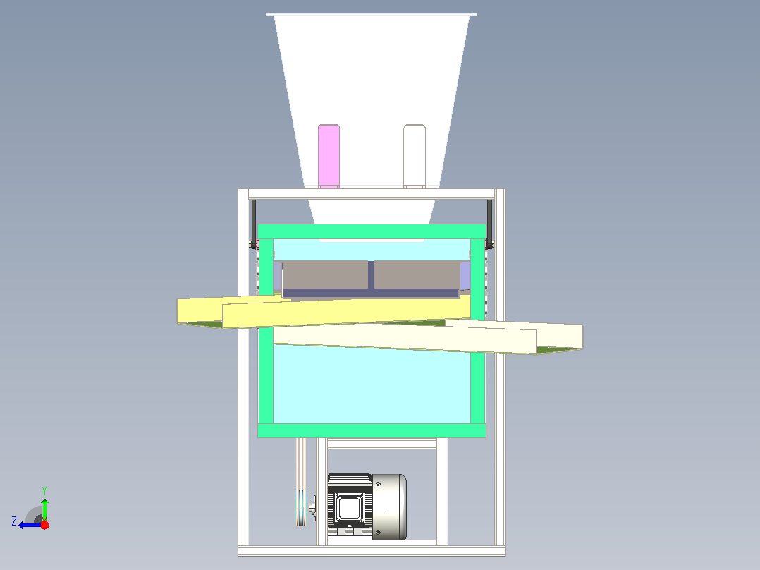 南瓜种子分选振动机右视图