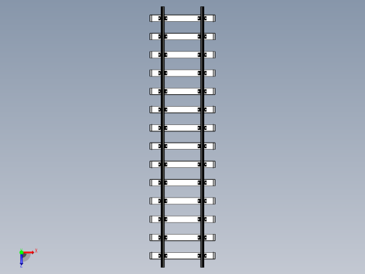 铁路轨道 轨距1435毫米(标准)俯视缩略图