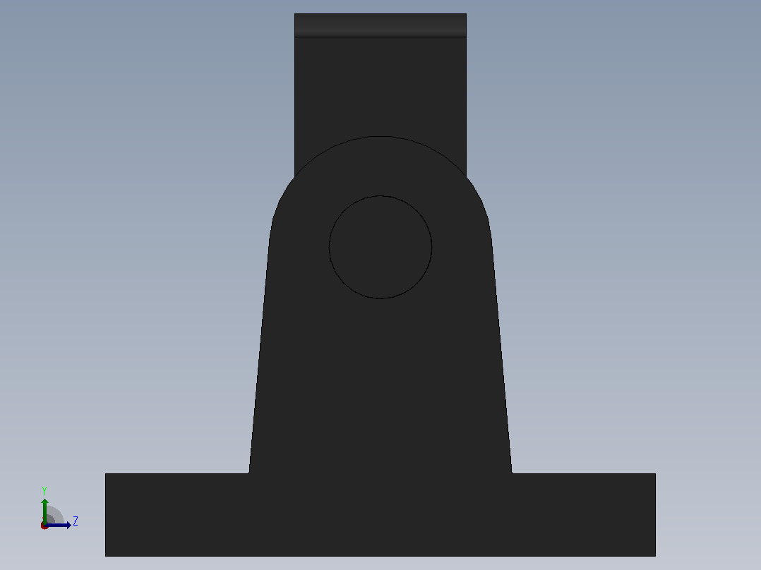 TAC前铰轴座[50]气缸附件左视图
