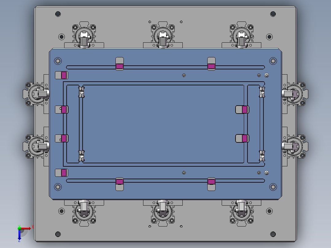 工装定位治具-2sw18俯视图