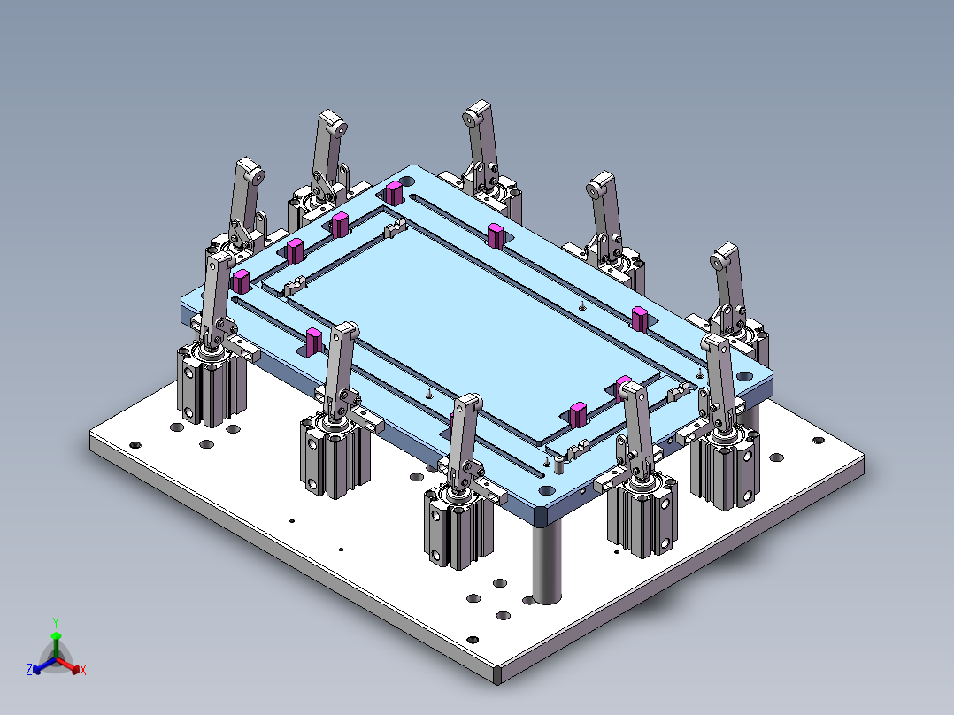工装定位治具-2sw18正等轴测图
