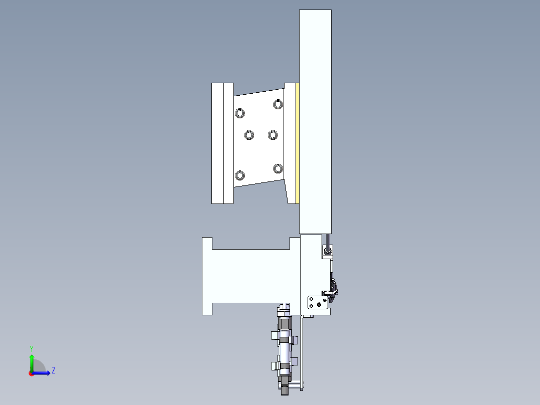 瓶盖整位机构sw20可编辑左视图