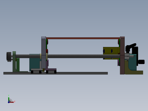 间距可调皮带传送机构前视缩略图