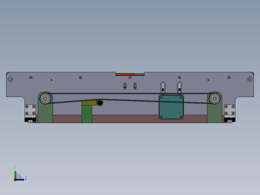 间距可调皮带传送机构左视缩略图