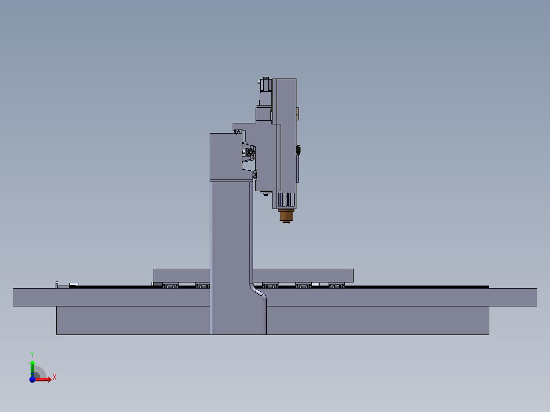 龙门加工中心光机3D模型前视图