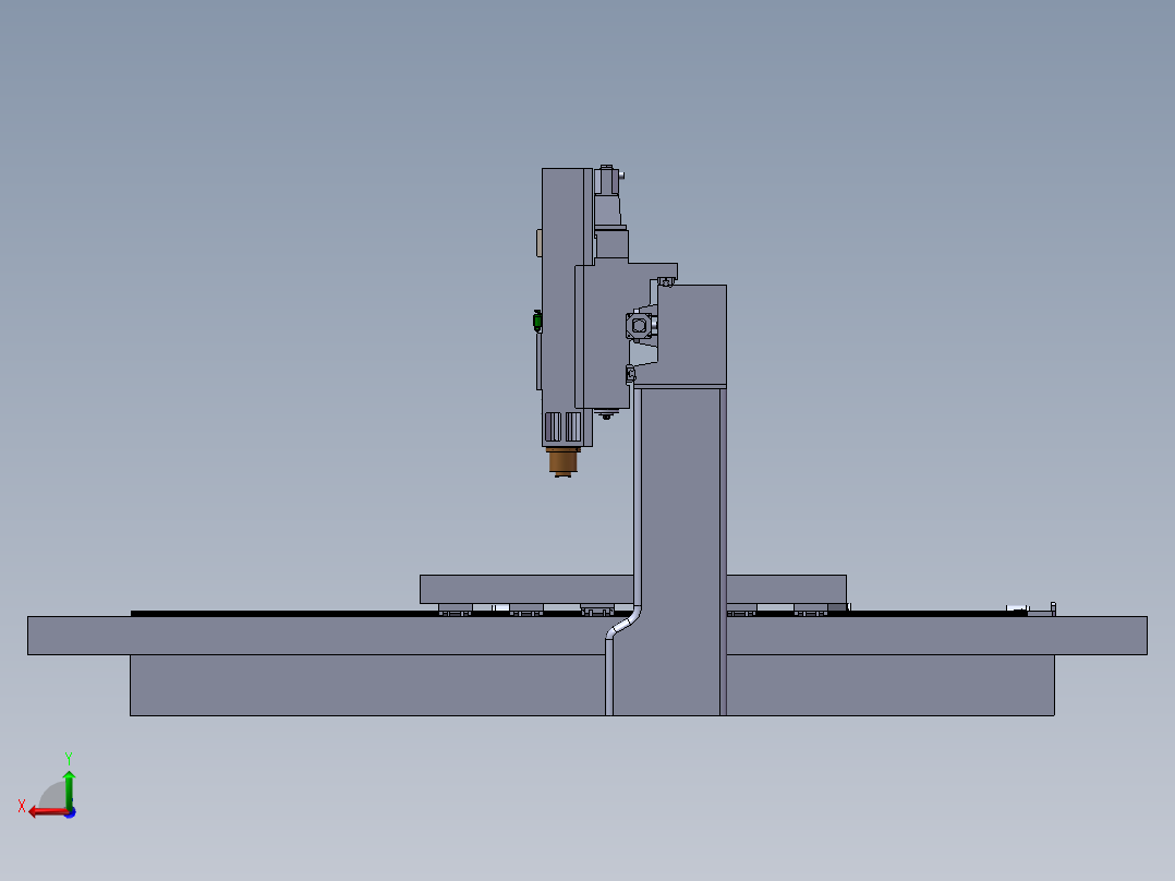 龙门加工中心光机3D模型后视图