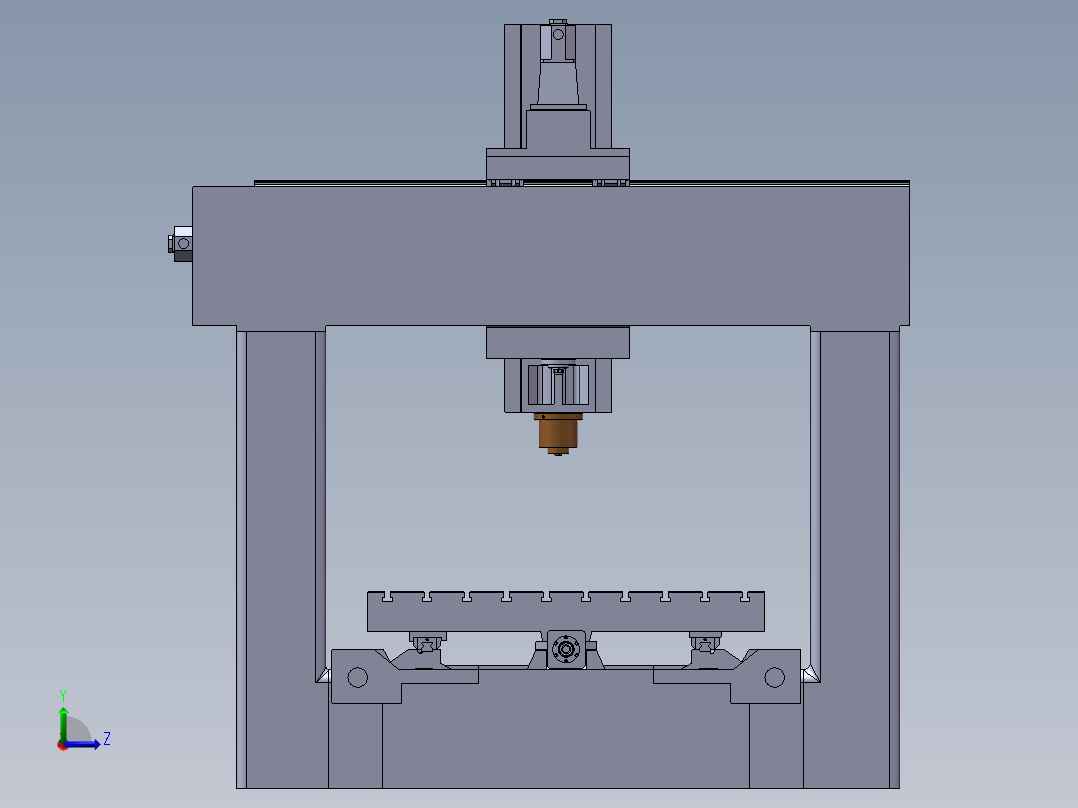 龙门加工中心光机3D模型左视图