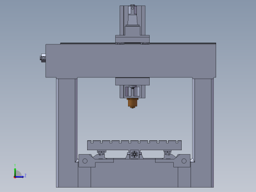 龙门加工中心光机3D模型左视缩略图