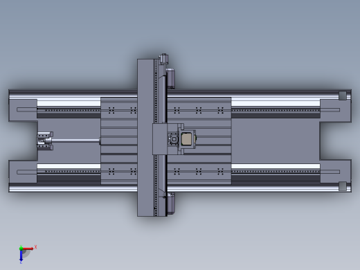 龙门加工中心光机3D模型俯视缩略图