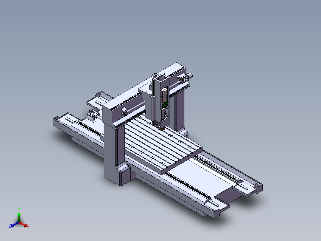 龙门加工中心光机3D模型正等轴测图