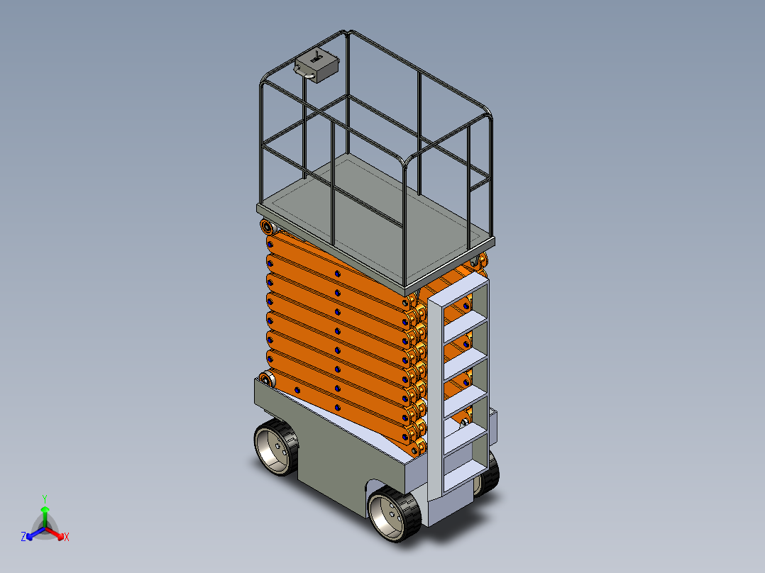 剪叉式升降机3D模型