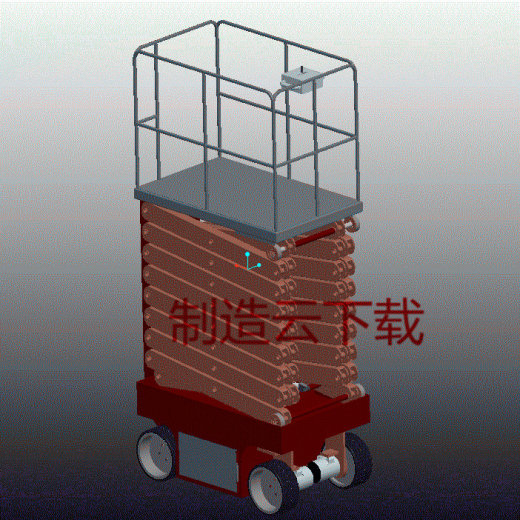 剪叉式升降机3D模型缩略图