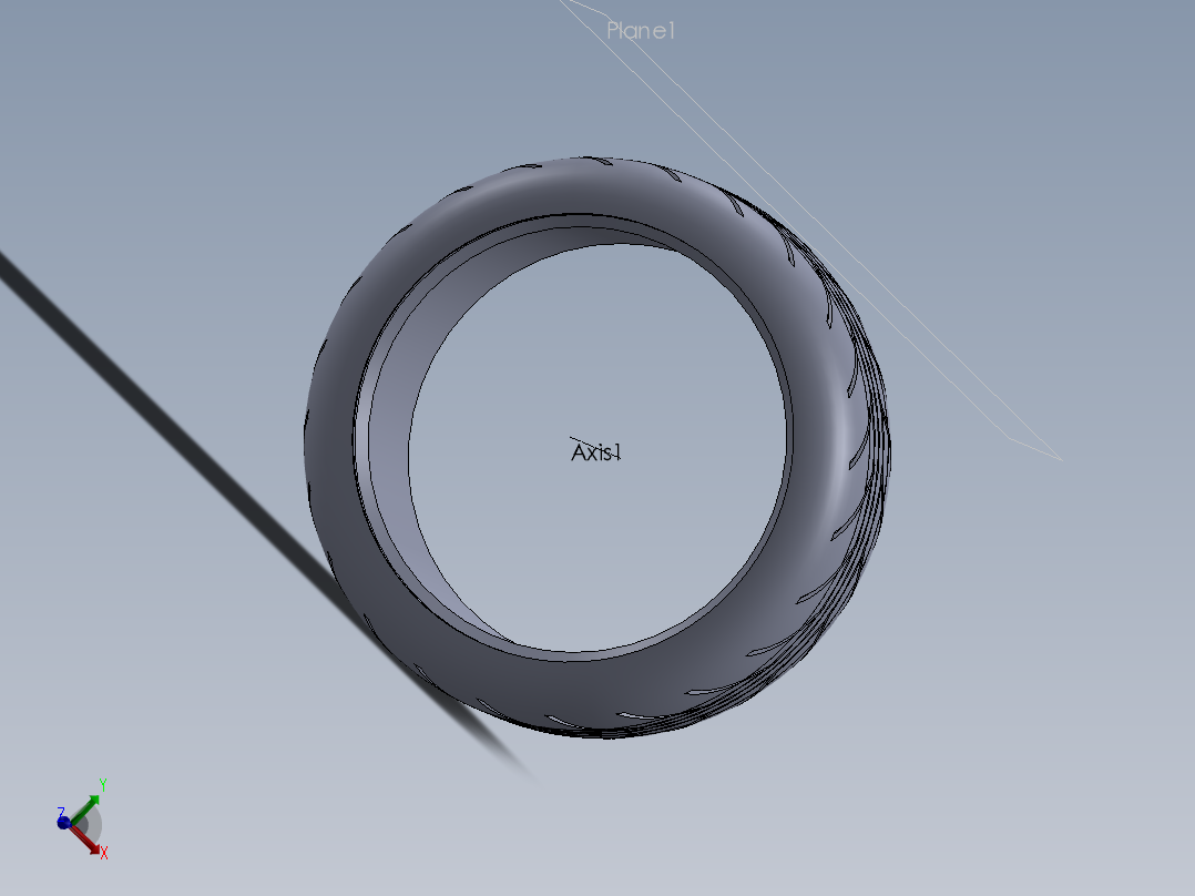 solidworks 车胎3D模型