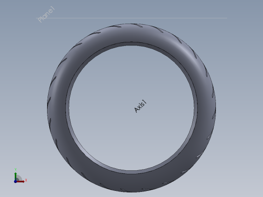 solidworks 车胎3D模型前视缩略图