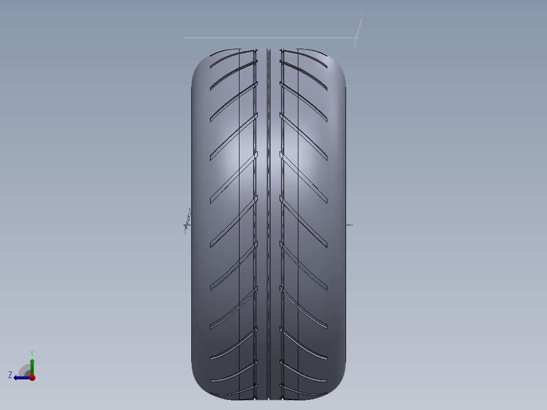 solidworks 车胎3D模型右视图