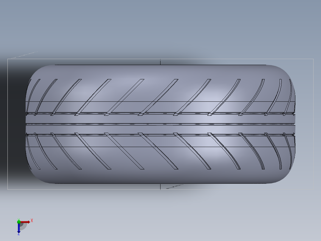 solidworks 车胎3D模型俯视图