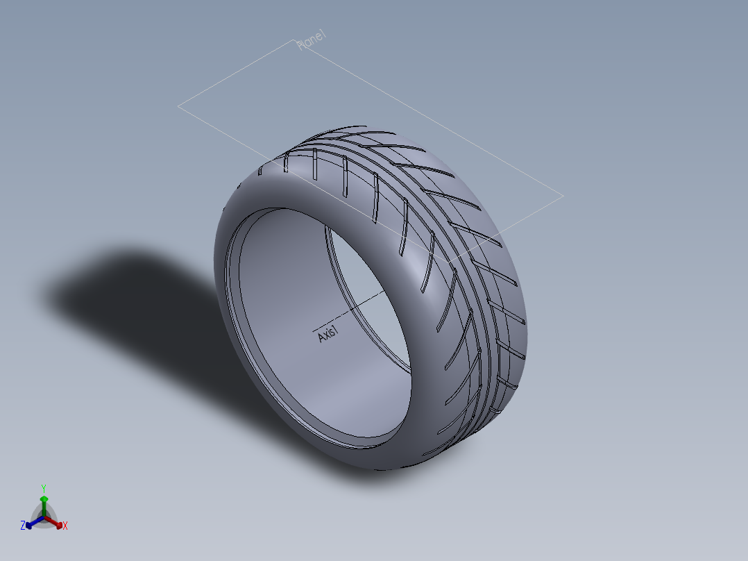 solidworks 车胎3D模型正等轴测图