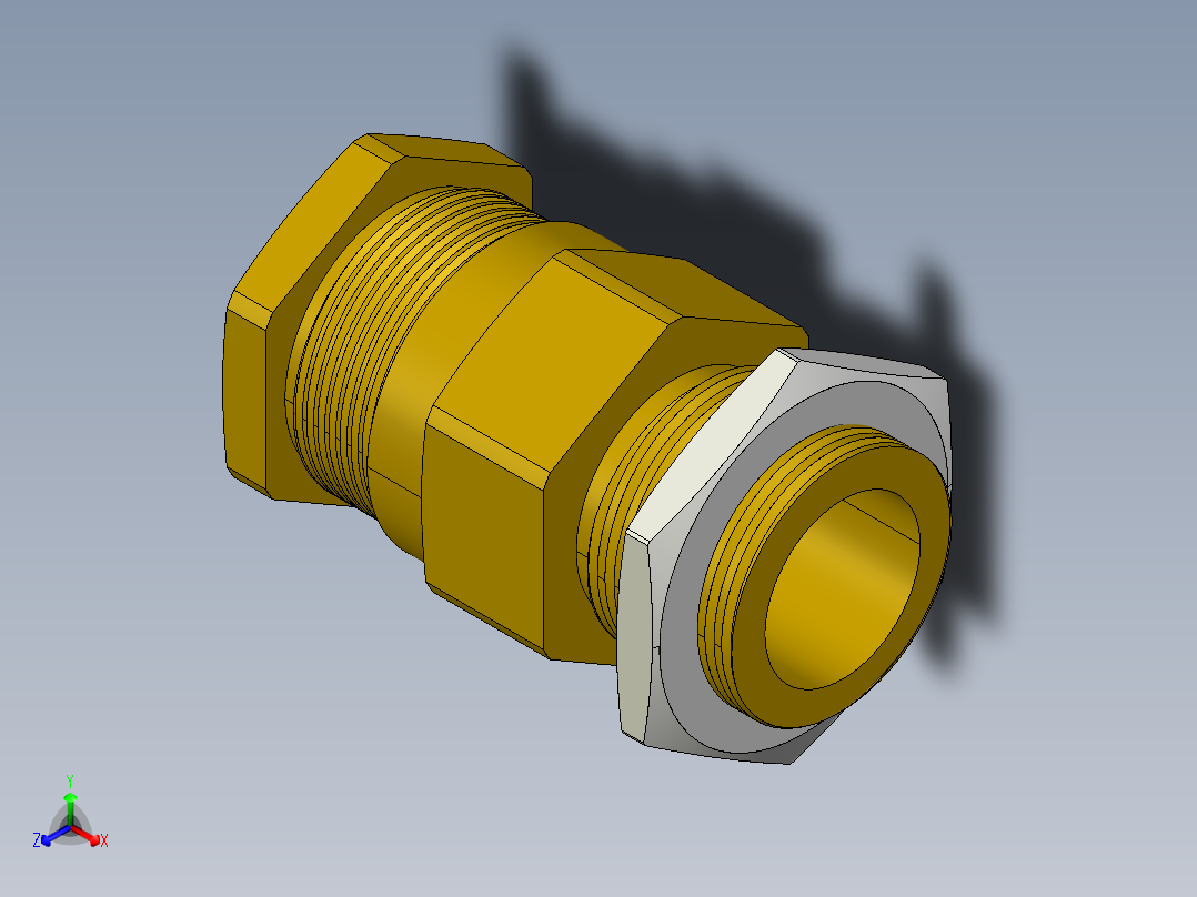 电缆接头设计正等轴测图