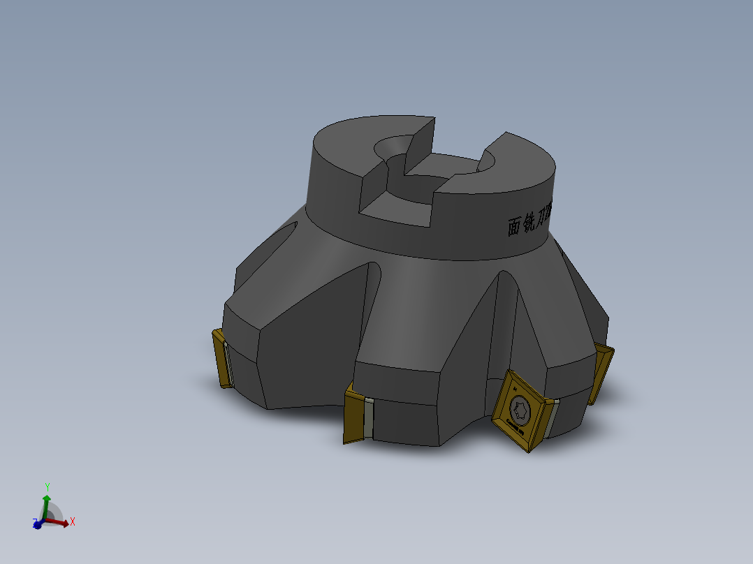 75度面铣刀铣削图